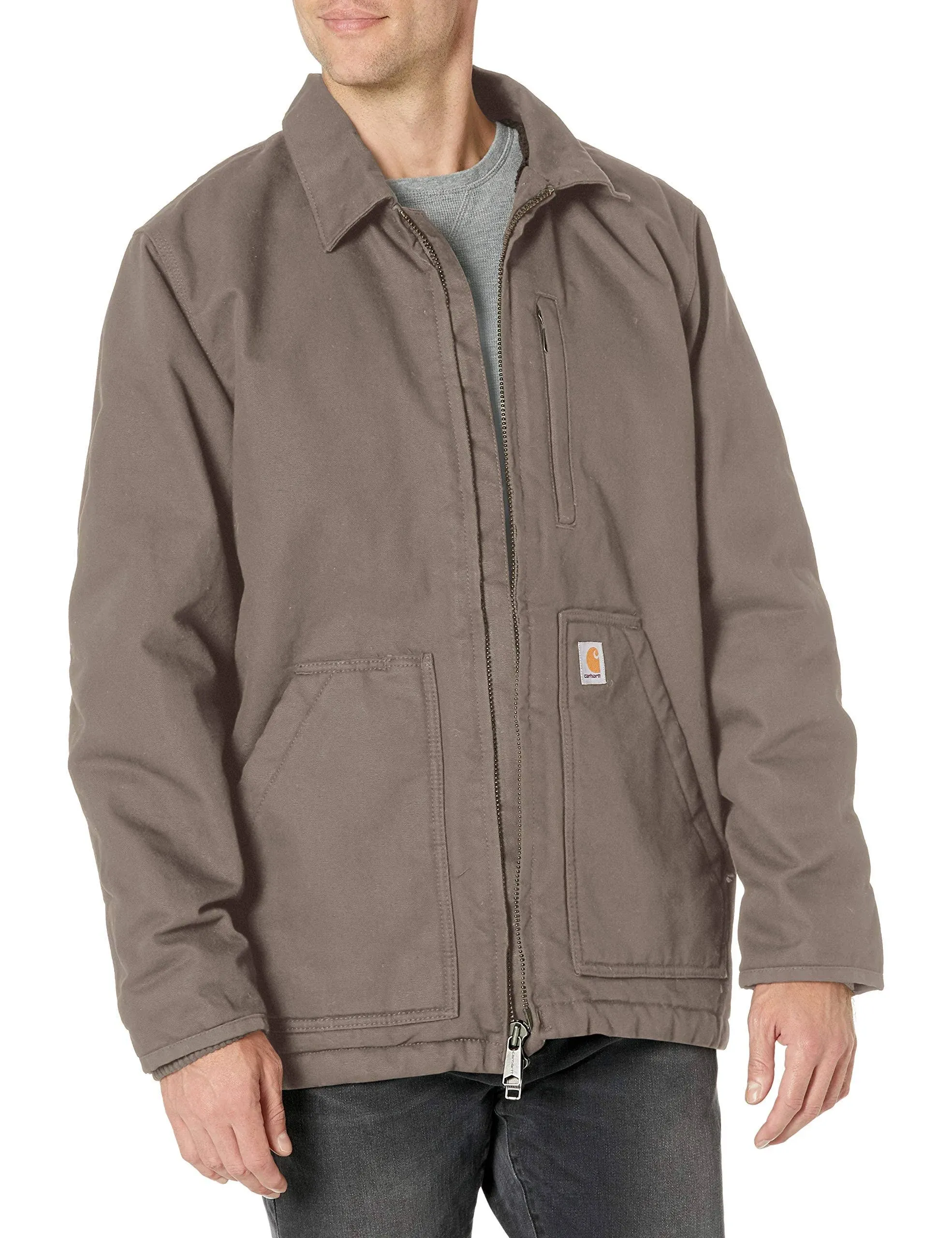 Carhartt Men's Washed Duck Sherpa Lined Coat