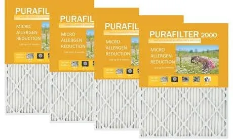 Purafilter Gold 21x23x1 Actual Size MERV 11 1-Inch Filter 4 Pack