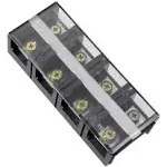 uxcell Dual Rows 4 Positions 600V 100A Wire Barrier Block Terminal Strip