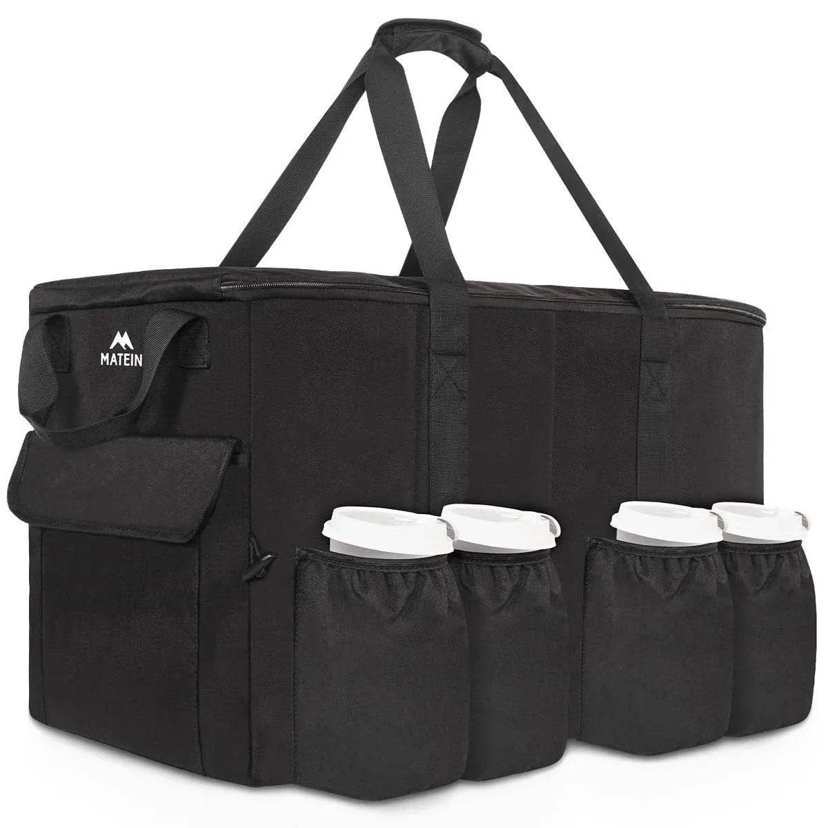 Food Delivery Bag XXL - 23x14x15 inches, Water Resistant Large Insulated Black