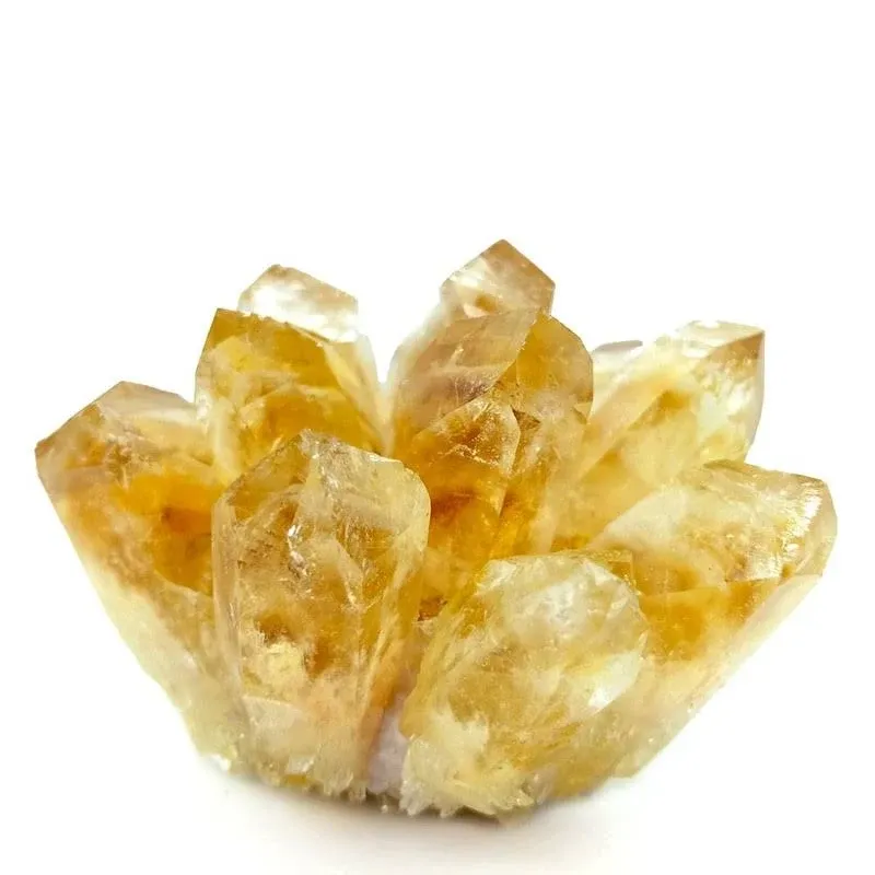 LKESAS 200g Natural Citrine Phantom Quartz Crystal Cluster Specimen Enery Healing Decoration