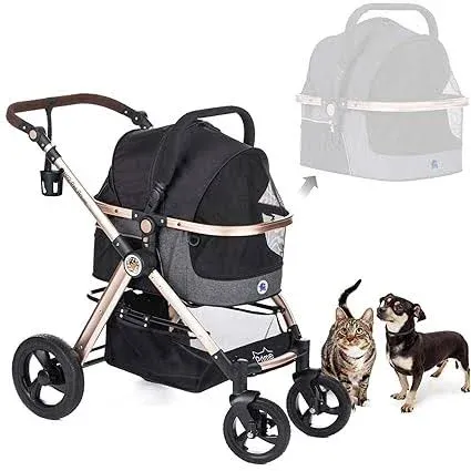 HPZ Pet Rover Lite Premium Light-Weight Dog/Cat/Pet Stroller Travel Carriage with ...