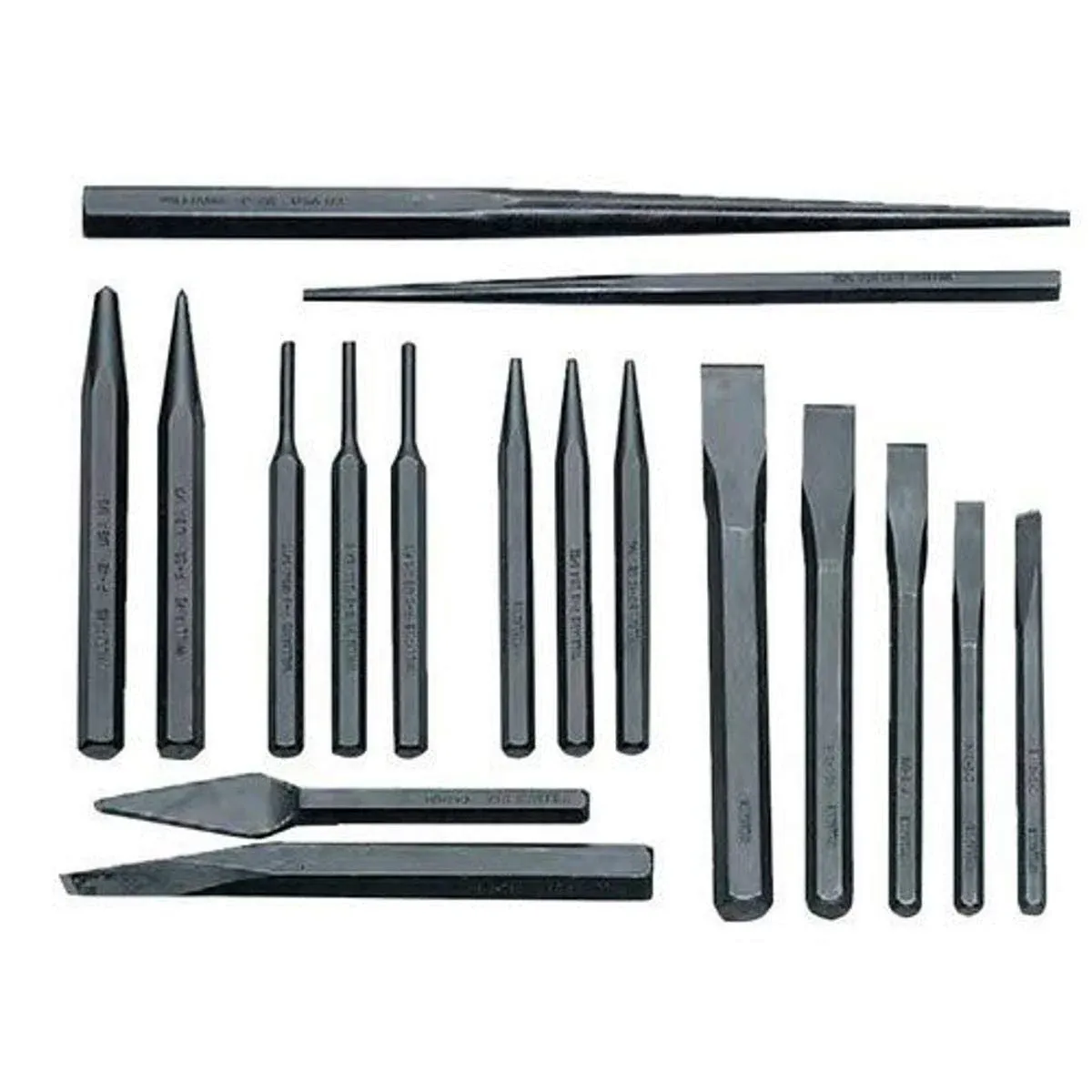 17 Pc Punch & Chisel Set