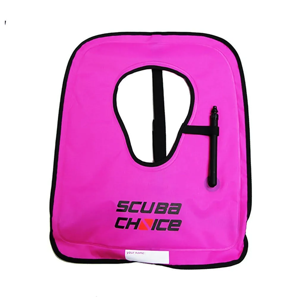 Scuba Choice Adult Neon Yellow Snorkel Vest with Name Box