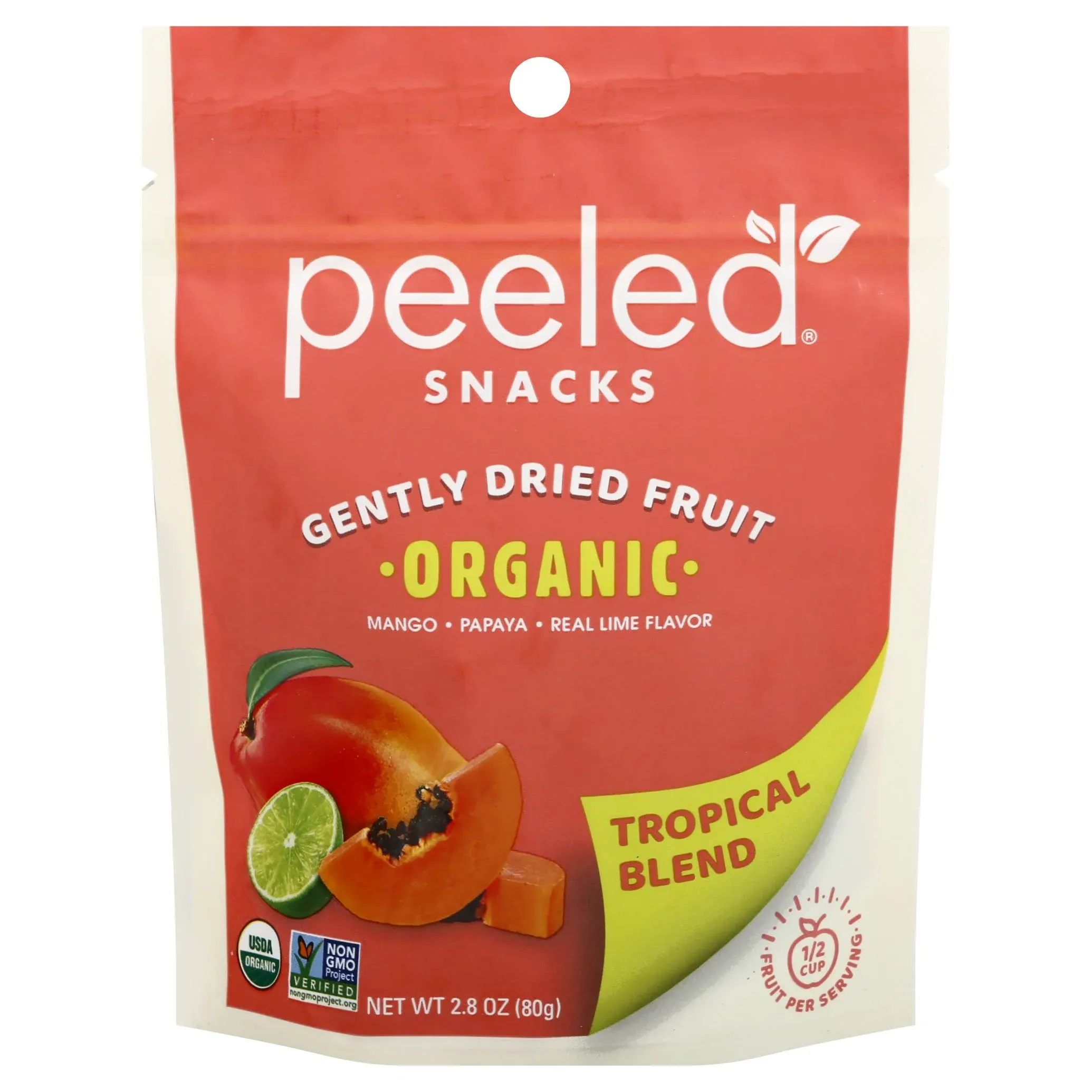 Peeled Snacks Dried Fruit, Organic, Tropical Blend - 2.8 oz