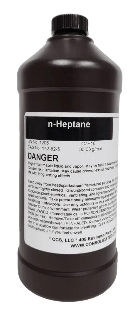 N-Heptane High Purity Bestine Thinner - 100mL (3.3 Fl Oz)