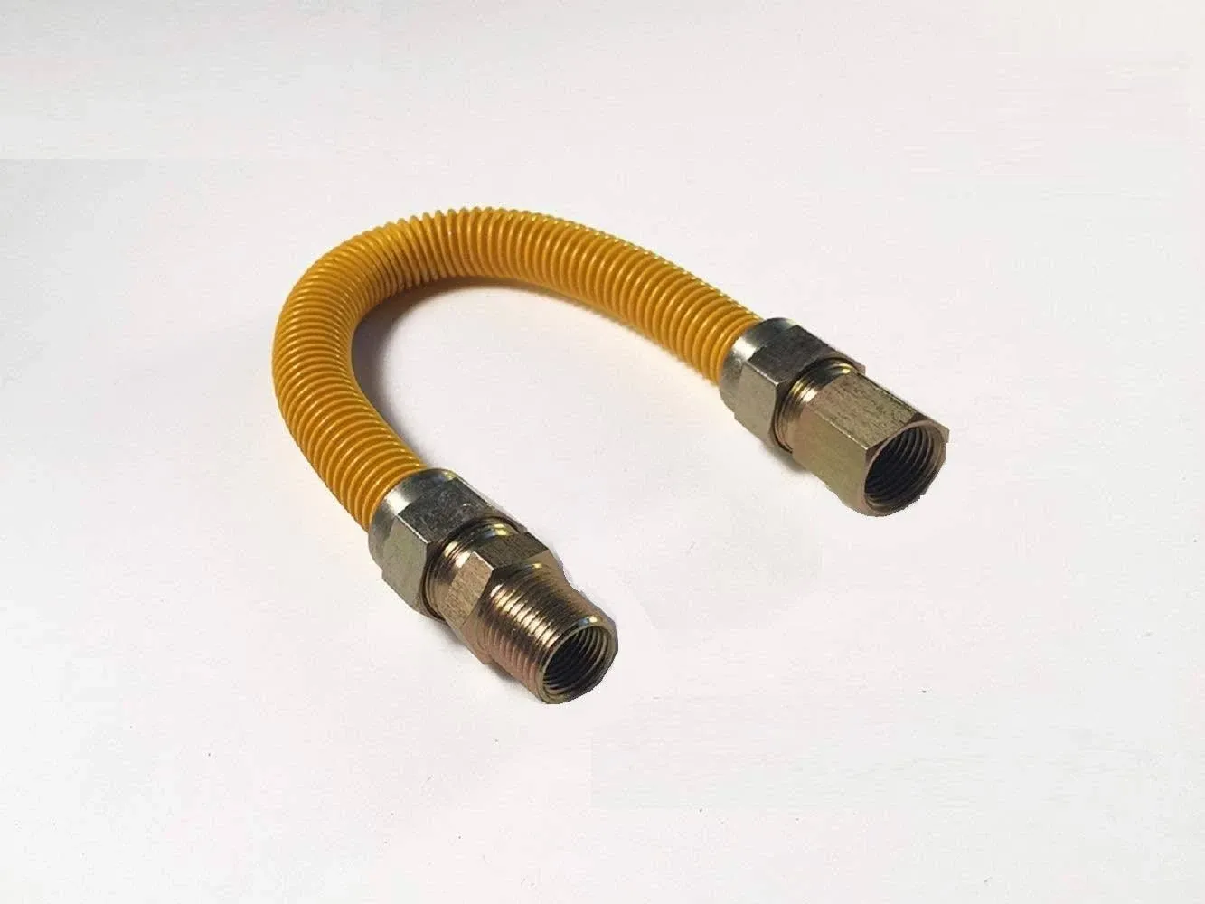 EZ-FLUID 18&#034; x 1/2&#034;MIP x 1/2&#034;FIP,(1/2&#034;O<wbr/>D) SS Gas Flex Hose Supply Line Connector