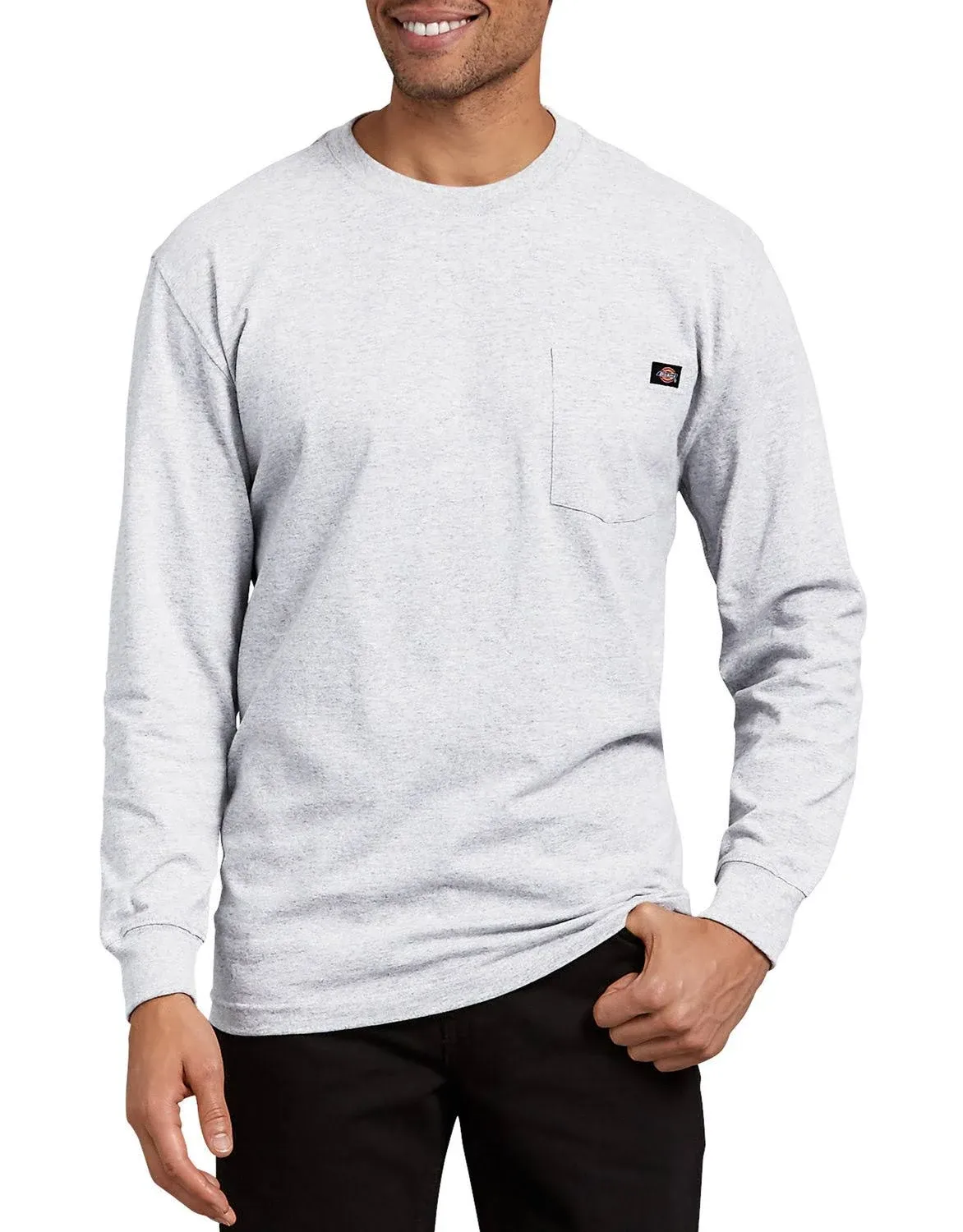 Dickies Men's Heavyweight Long Sleeve Crew Neck T-Shirt