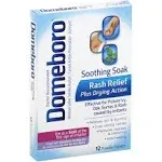 Domeboro Medicated Soak Rash Relief (Burows Solution), 12 Count (Pack of 1) - Packaging May Vary