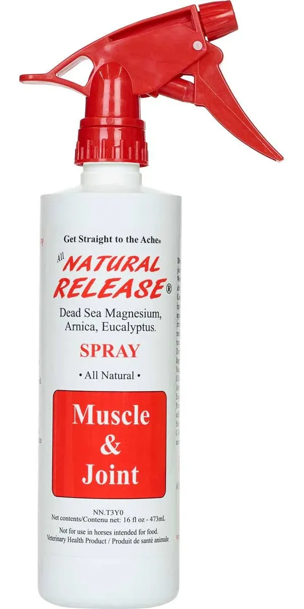 Natural Release Muscle Spray Treatment - Horse Liniment for Sore Muscles, Joint Pain, Tendon & Inflammation Relief - Easy to Use, Fast Acting, Alcohol & Menthol Free (16 oz)