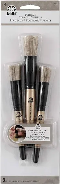 34970 Stencil Brush Set 3 Pc Multi