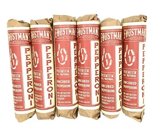 Foustman's Salami Pork and Beef Pepperoni, Nitrate-Free, Naturally Cured, Gluten ...