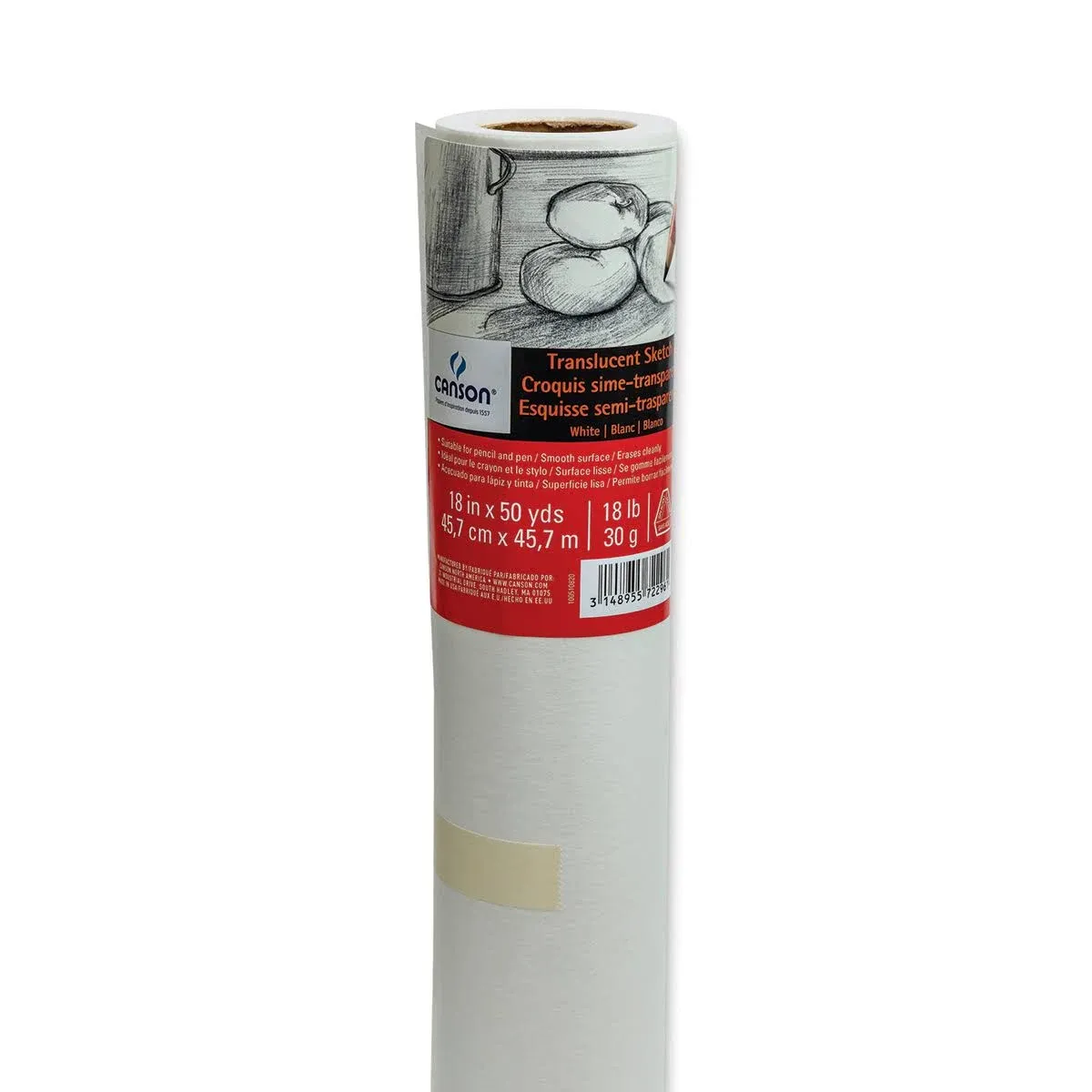 Canson Tracing Sketch Roll (10W) - 18" x 50 yds, White