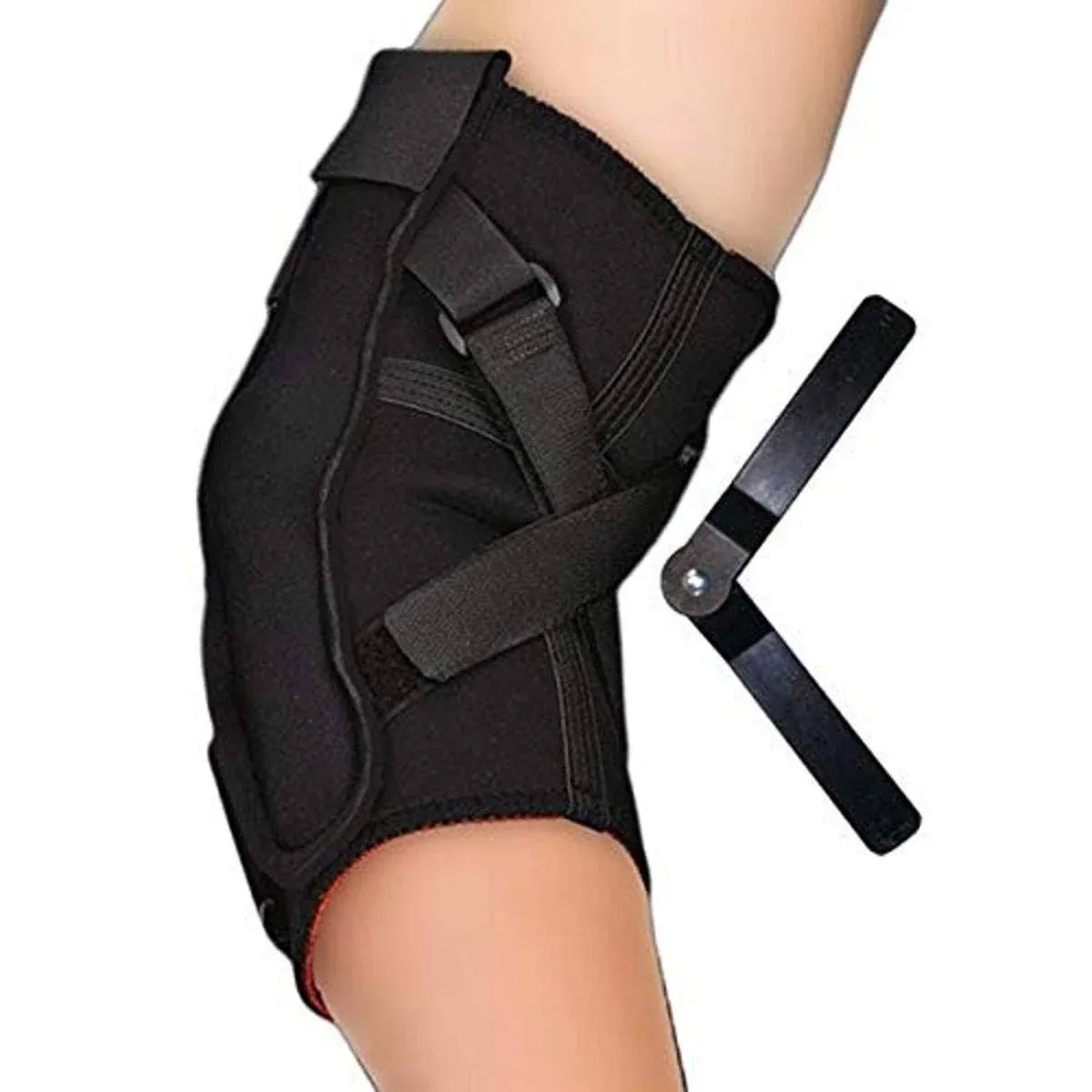 Bell-Horn Black Hinged Elbow Hyperextension Prevention Brace Medium