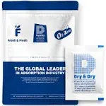 Dry & Dry 5 Gram [100 Packets] Silica Gel Packets Silica Gel Desiccants, Silica Gel Packs - Rechargeable (Food Safe) Silica Gel Packets, Silica Packets