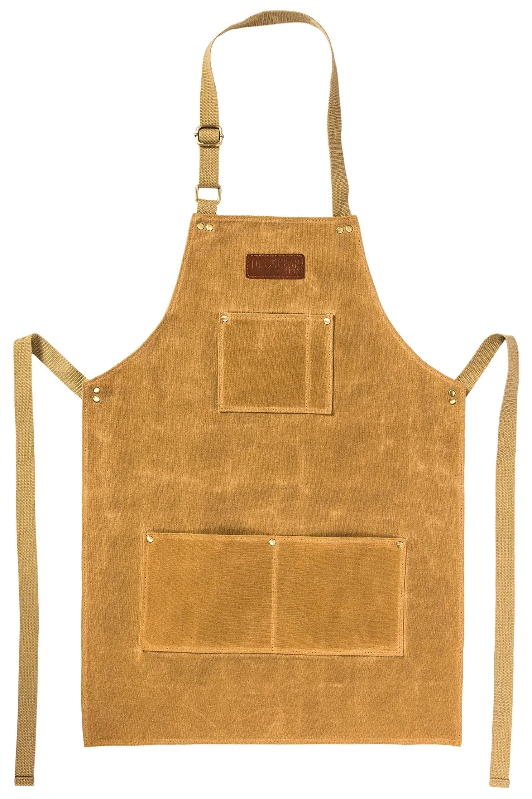 TorxGear Kids Child&#39;s Work Apron - Waxed Canvas Tool Apron - Craftsmen Quality Heavy Duty Safety Smock