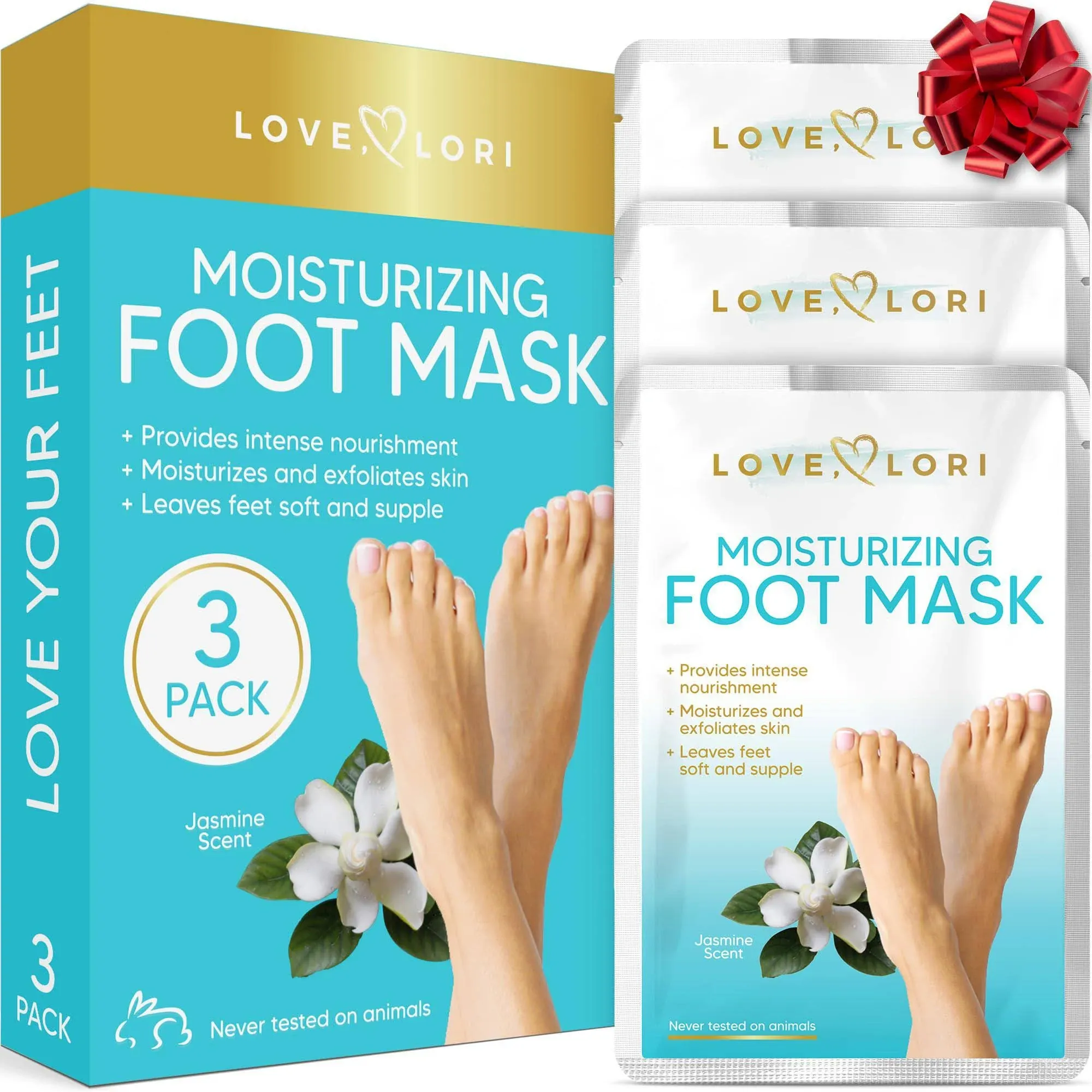 Foot Mask Moisturizing 3 Pairs by Love Lori - Ultra Hydrating Foot Mask for Dry ...