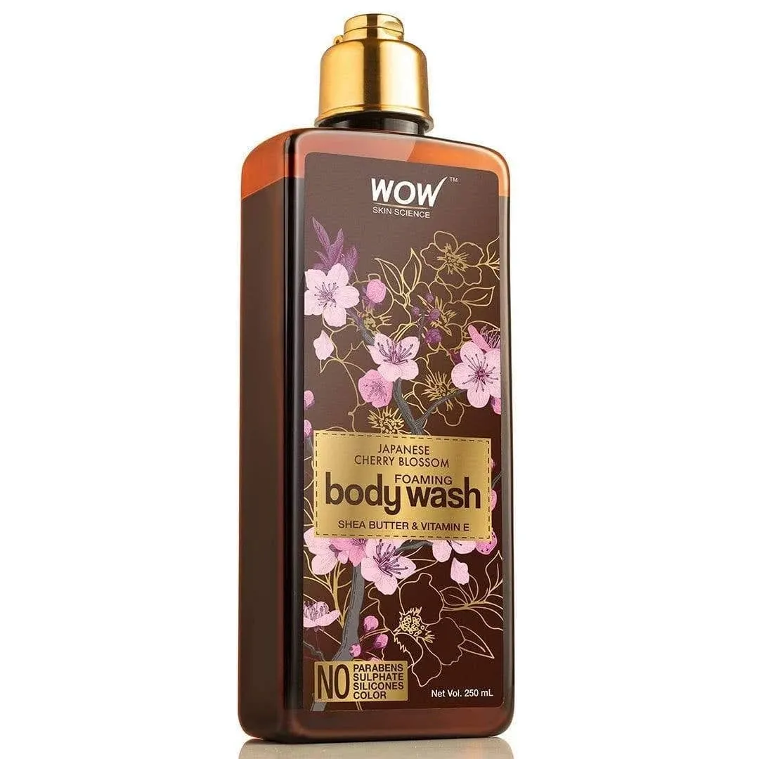 Wow Japanese Cherry Blossom Body Wash - with Aloe Vera to Soothe Dry Skin for