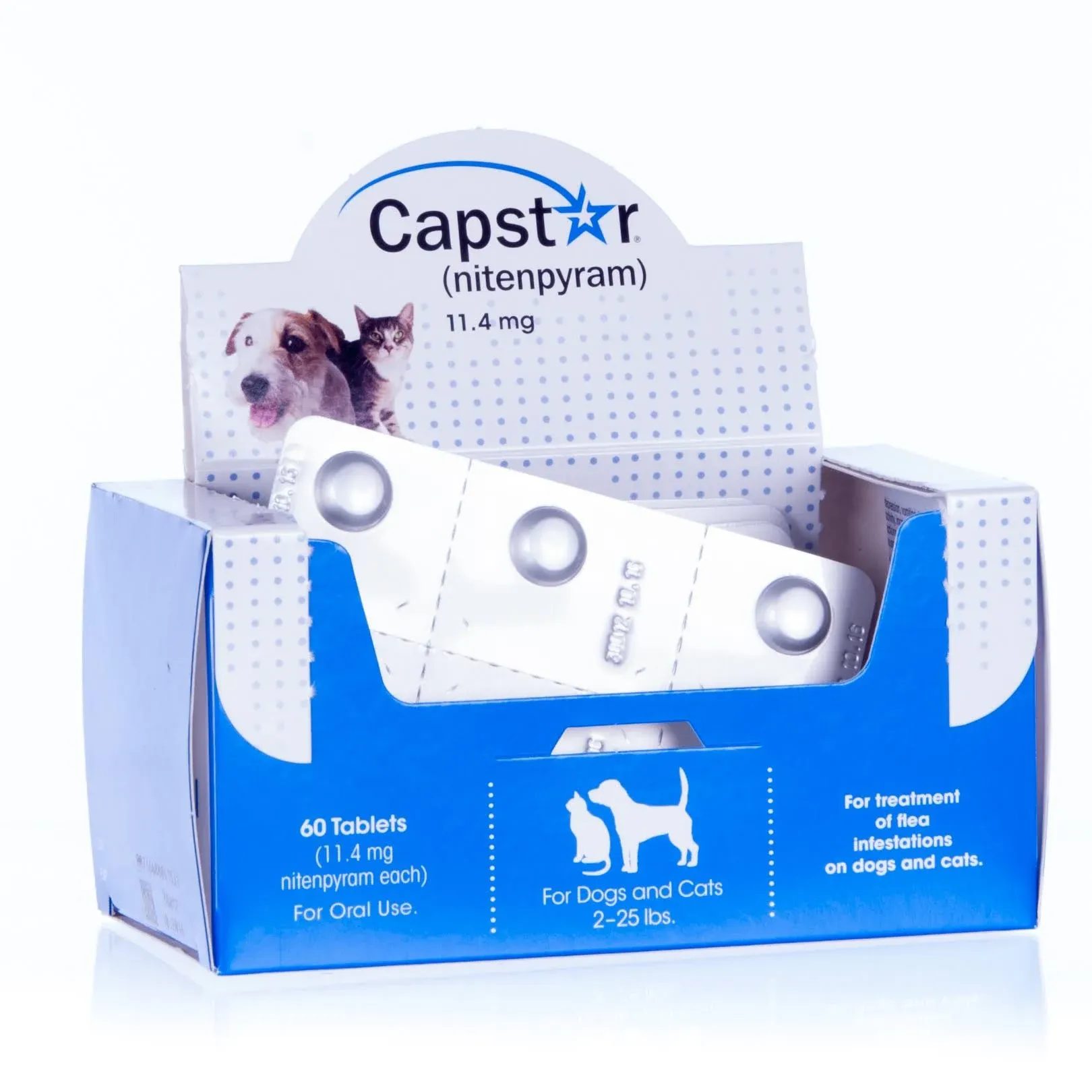 Capstar Flea Tablets for Dogs & Cats [2-25 lbs] (60 Count)