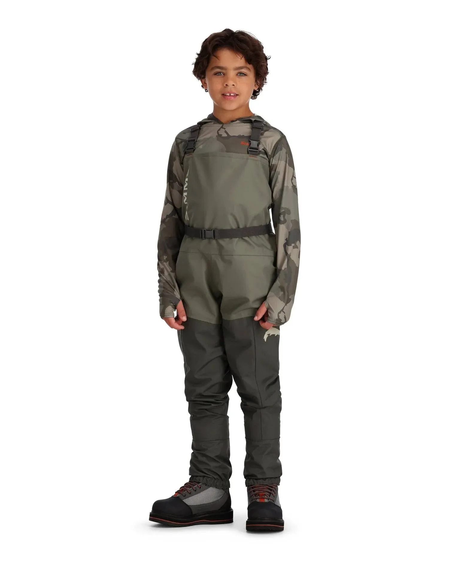 Simms Kids Tributary Stockingfoot Waders - S Tan