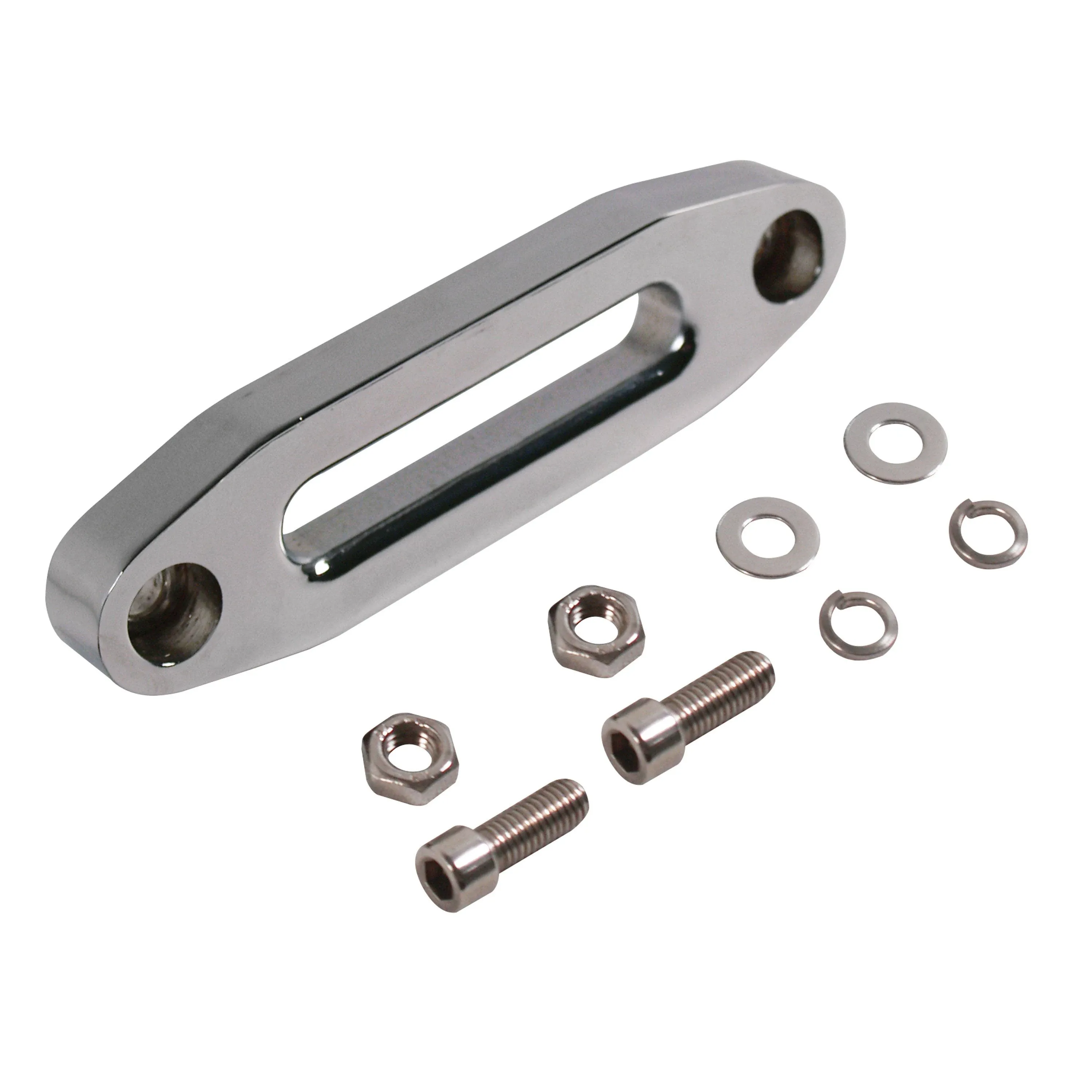 Extreme Max 5600.3096 MAGNA Polished Aluminum Universal ATV / UTV Hawse Fairlead for Synthetic Rope, SILVER