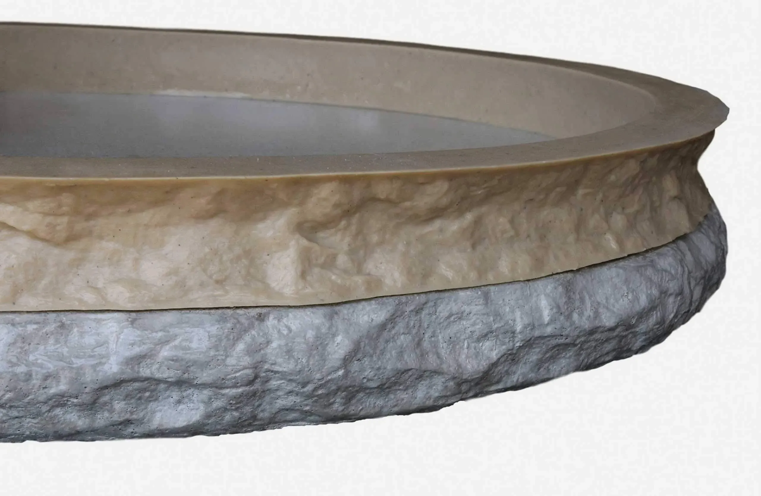 Chiseled Edge Concrete Countertop Edge Form Liner 10'x2.5"x2", Recycled Material