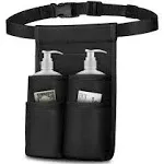 Sithon Massage Bottle Bag, Professional Massage Therapist Holster for 2 Bottles, Massage Lotion Oil Waist Holder Organizer with Adjustable Belt,