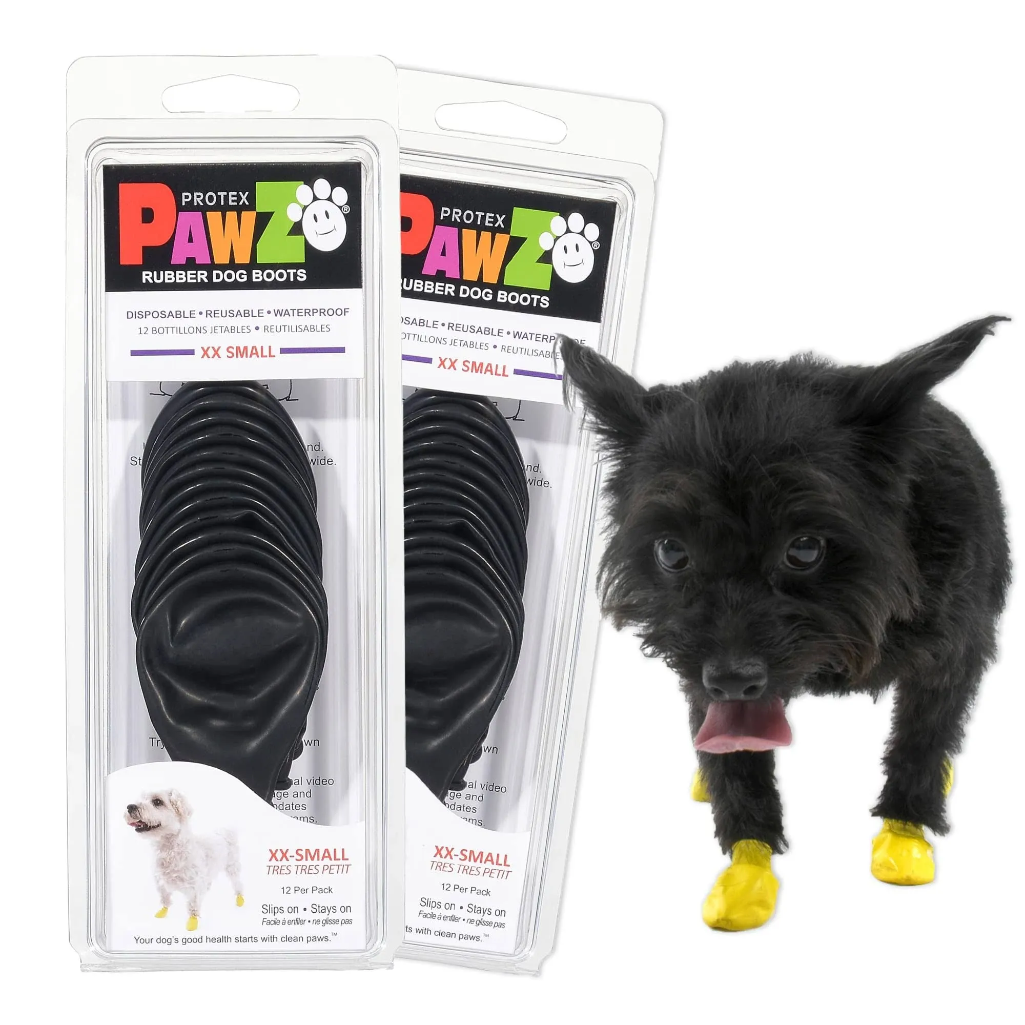 Protex PawZ PawZ Rubber Dog Boots for Paws up 24 Total