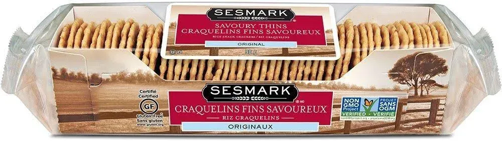 Sesmark Original Savory Rice Thins - 3.2 oz tray