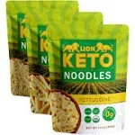 Lion Keto Noodles - Variety Pack | Low Carb Pasta | Organic Pre-Cooked Zero Carb konjac shirataki Pasta Noodles Are Low Calorie, Gluten-Free, Paleo, Kosher & Vegan | Delicious Keto Pasta, (42oz) (Variety Pack)