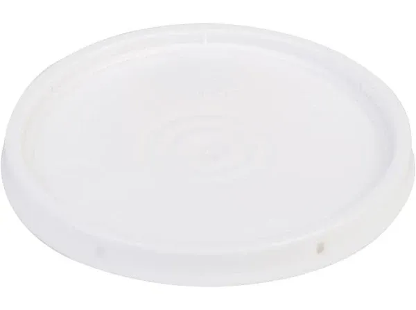 Hudson Exchange Premium HDPE Slotted Lid with Gasket for 1 Gal Bucket, White, 6 Piece