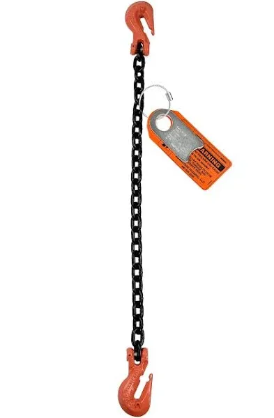 Chain Sling - 3/8&#034; x 6&#039; Single Leg with Grab Hooks - Grade 100