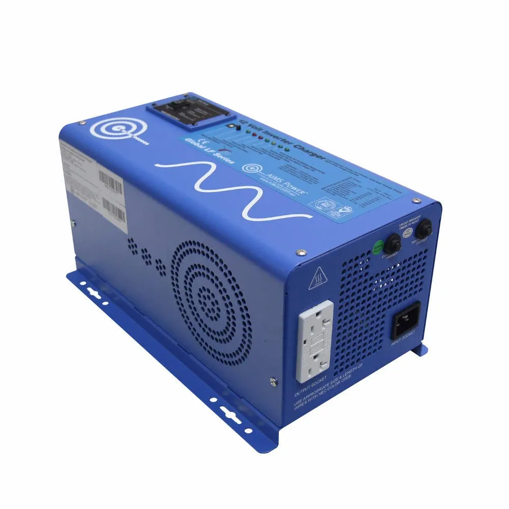 AIMS Power 1000 Watt Pure Sine Inverter Charger (PICOGLF10W12V120VR)