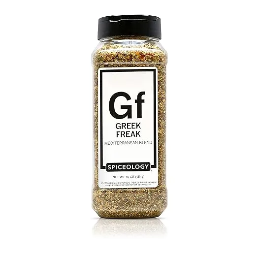 Spiceology - Greek Freak Mediterranean Spice Blend - All-Purpose Rubs, Spices and Seasonings - Use On: Chicken, Chickpeas, Beef, Seafood, Pork, Vegetables, Turkey, Potatoes and Salad Dressing - 16 oz