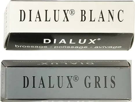 Dialux Metal Polishing Compound White and Grey 4oz 1/4b