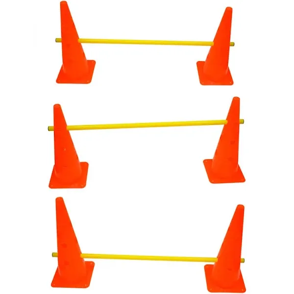 Trademark Innovations Agility Cone Hurdle Pole Set Training Equipment