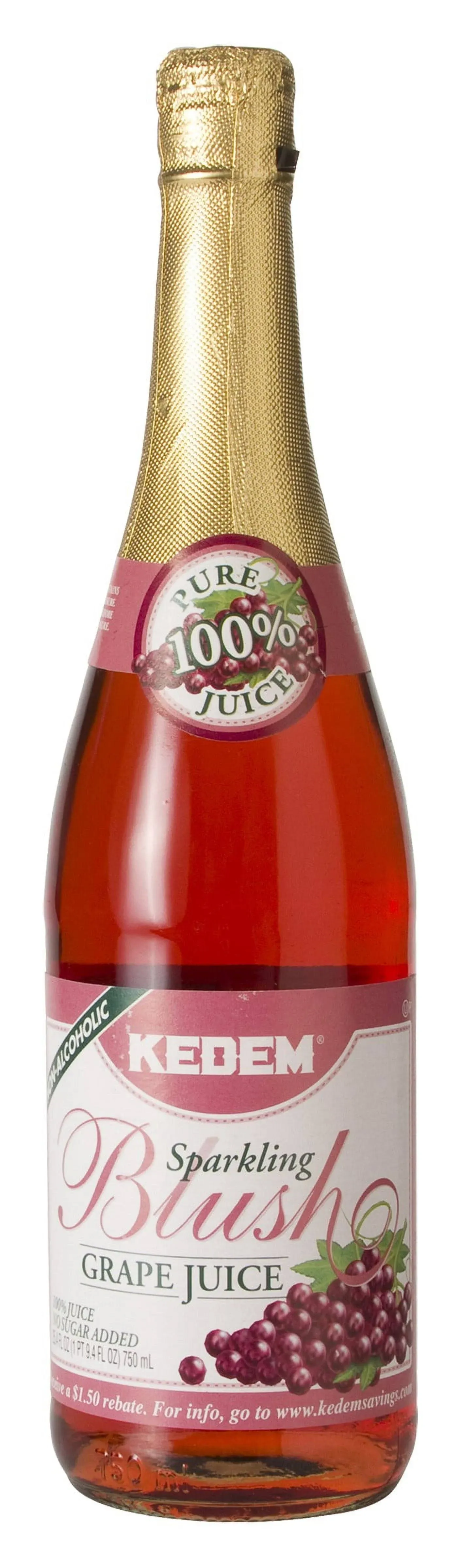 Kedem Sparkling Blush Grape Juice, 25.4 oz