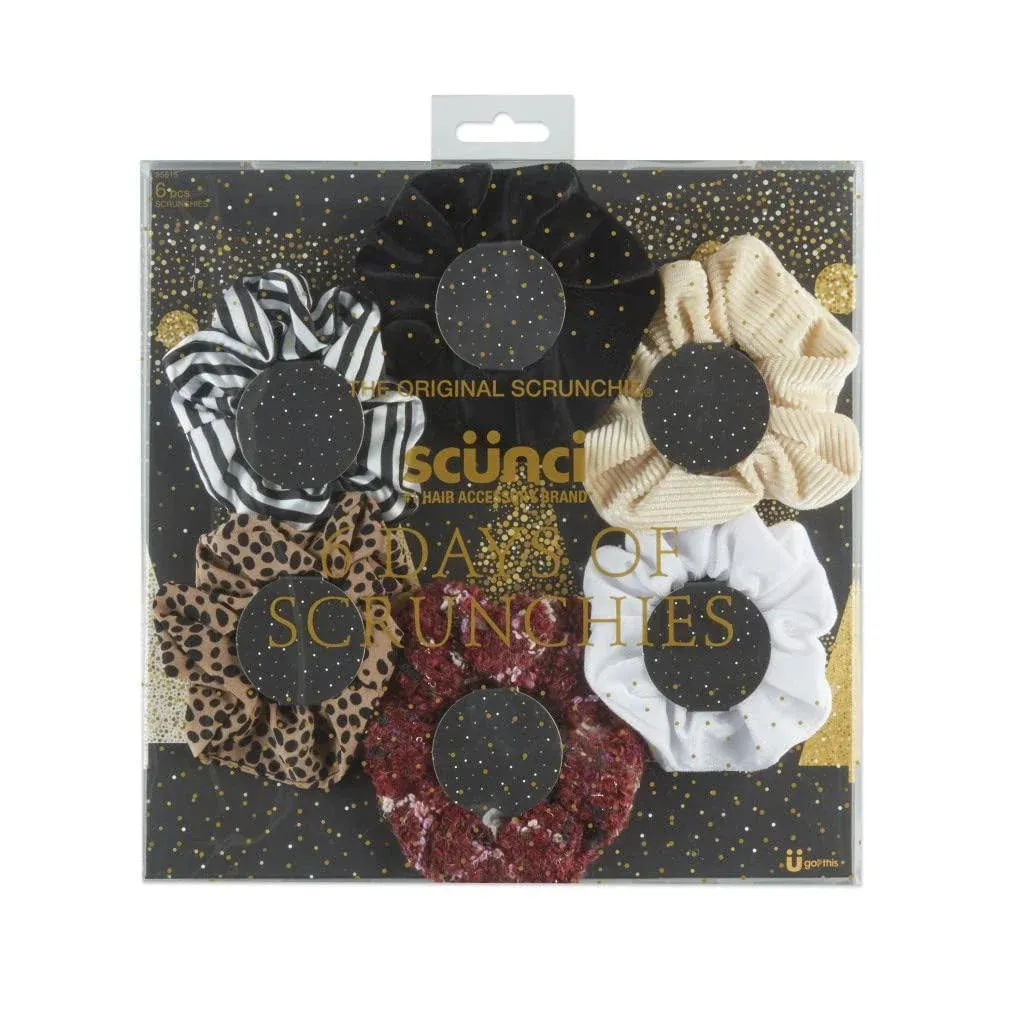 Scunci The Original Scrunchie 6 Days of Scrunchies Glamour Fashion Gift Set