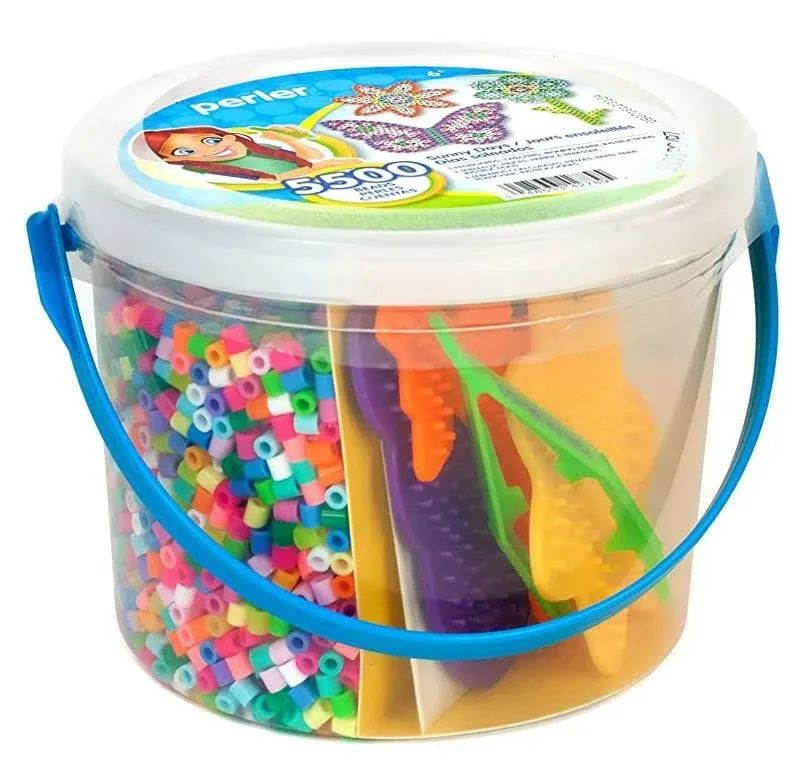 Perler Sunny Days Bright Color Fuse Bead Bucket, 5500 Pcs