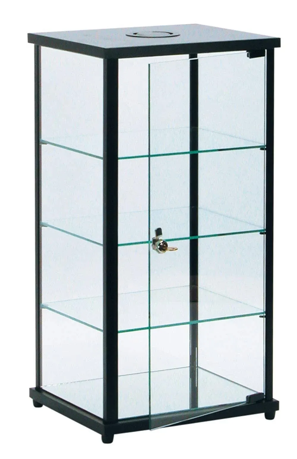 SSWBasics Lighted Glass Countertop Display Case - 27"H x 12"D x 14"L