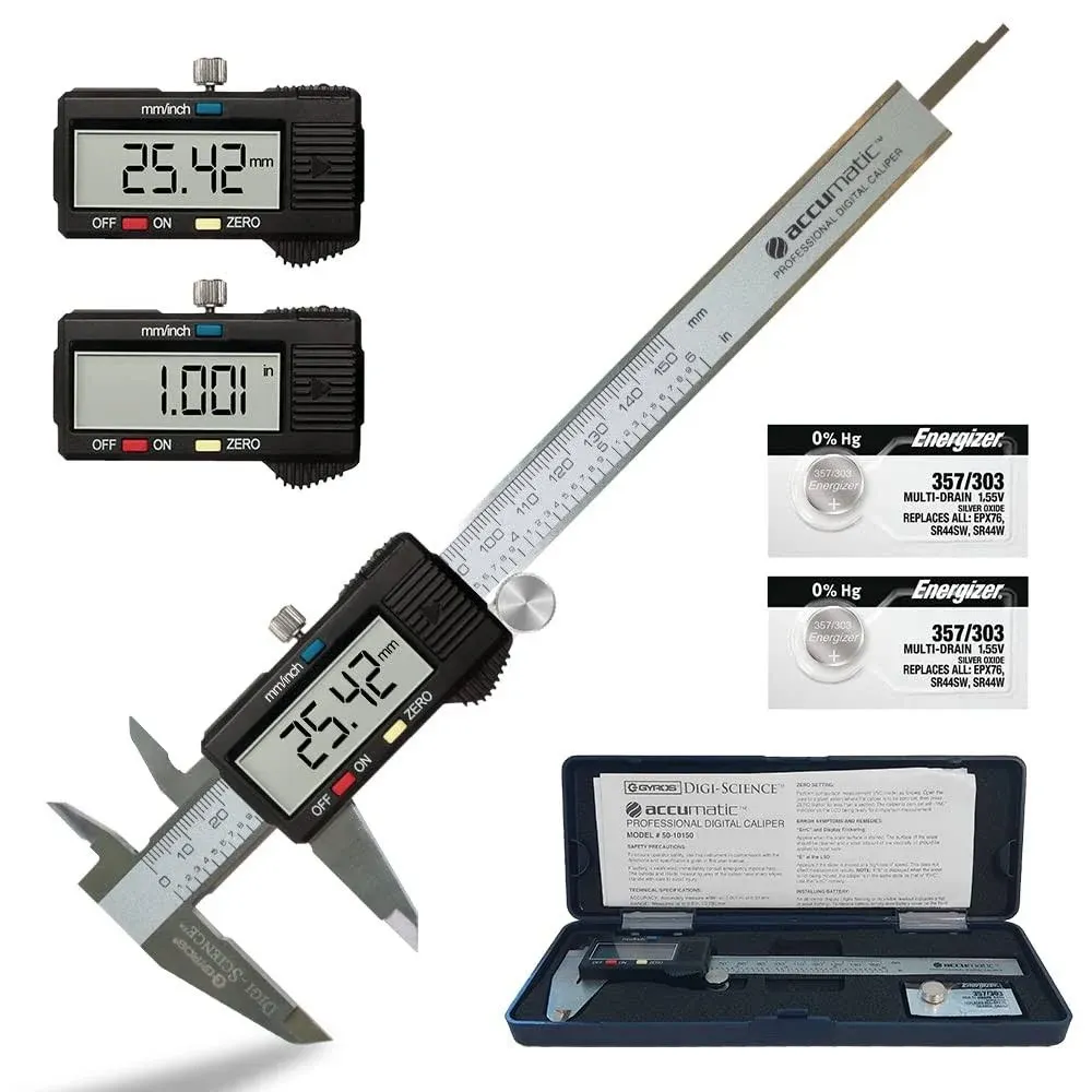 Gyros DIGI-SCIENCE Accumatic Digital Electronic Caliper | Measures Up to 0-6 or 0 ...