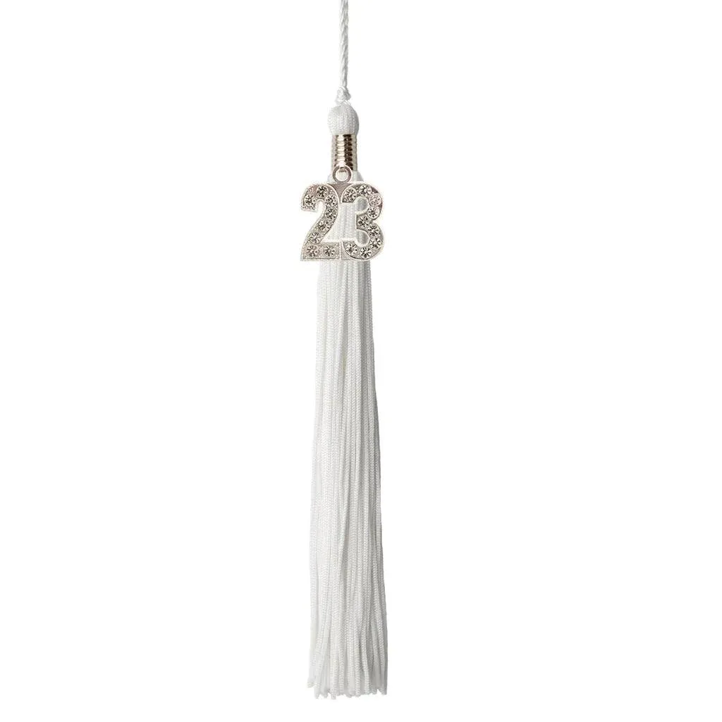 Class ACT Graduation Graduation Tassel - 2023 - Bling Charm - 1 Color, White