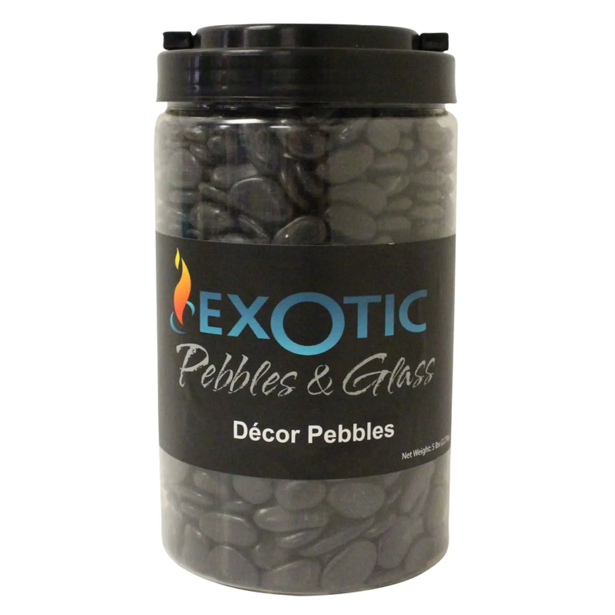 Exotic Pebbles & Aggregates Polished Gravel - Black - 5 lb