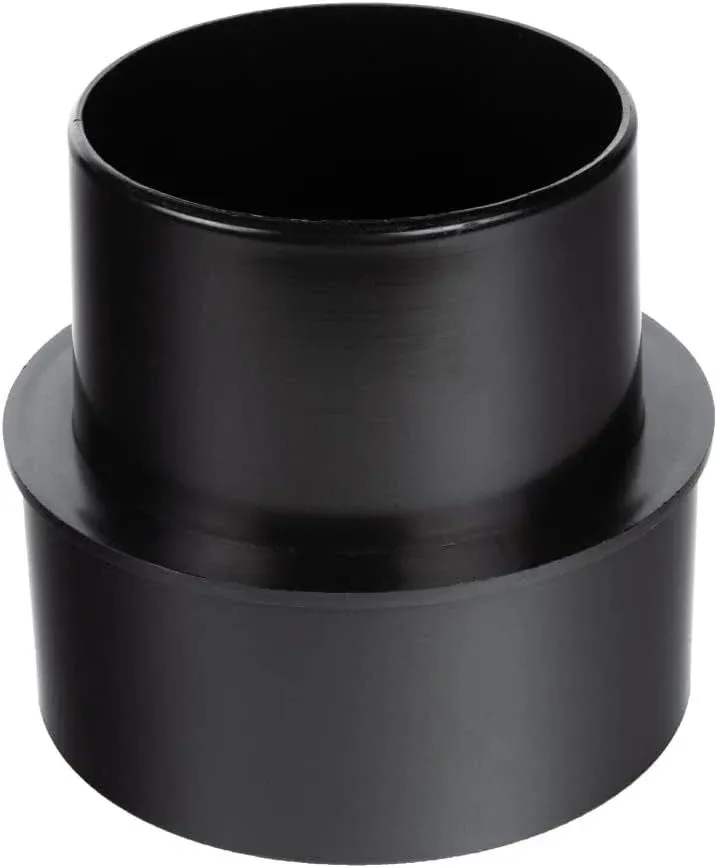 POWERTEC 70170 5” to 4” Reducer Dust Collection Fitting, ABS Plastic (Black)