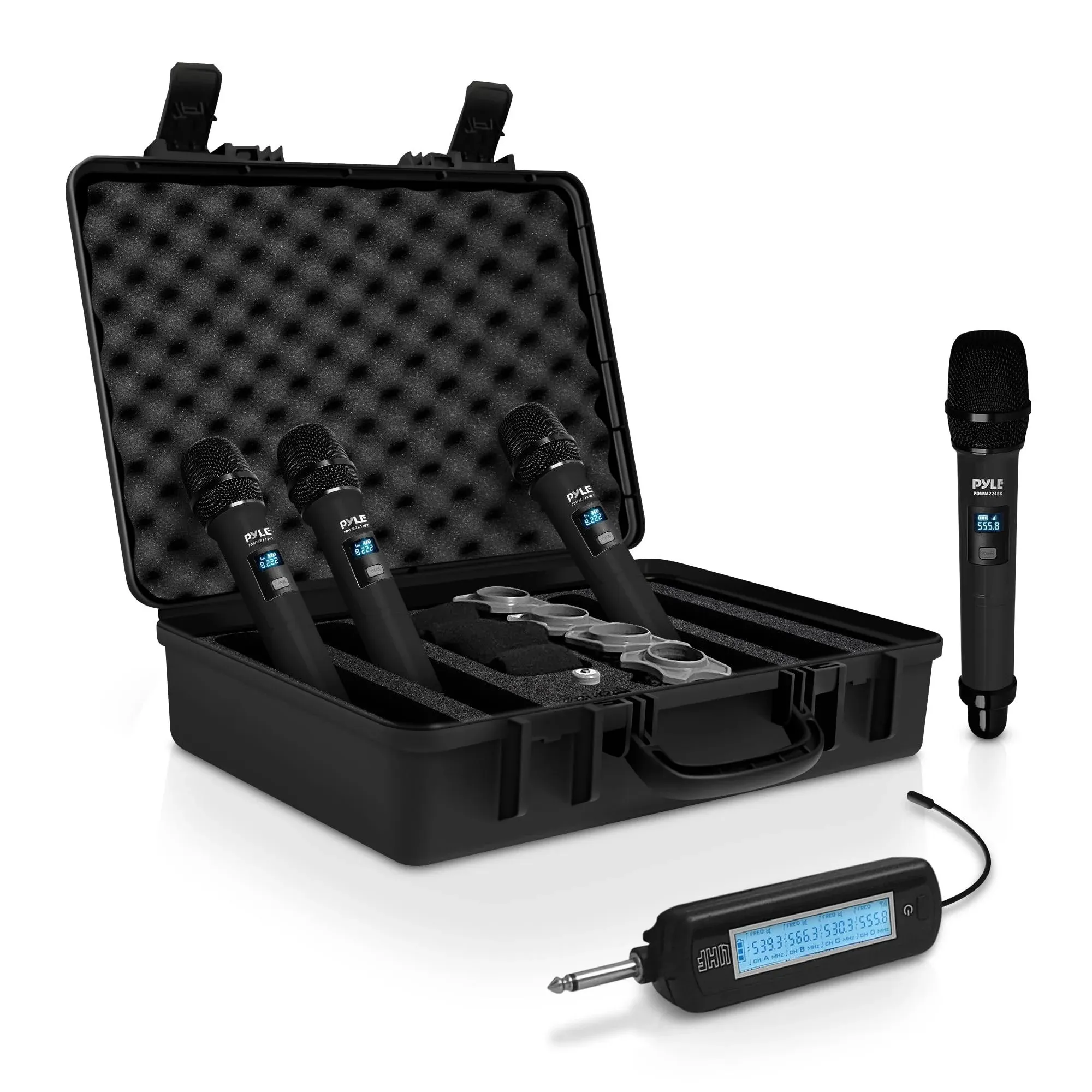 Pyle Pro Universal UHF 4-Channel Wireless Microphone System