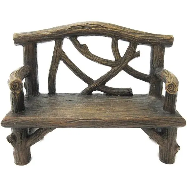 Wooden Tree Stump Bench Mini Fairy Garden