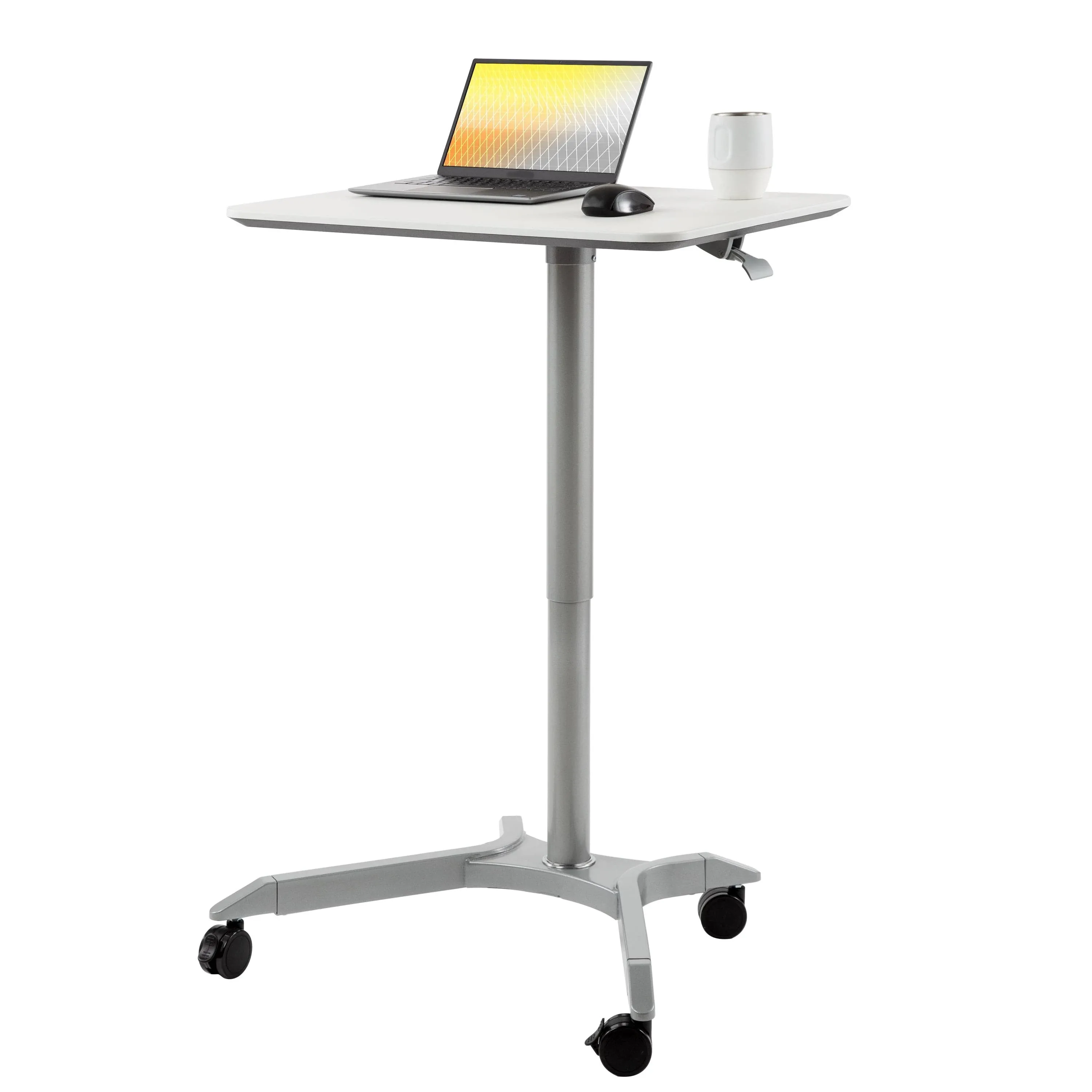 Seville Classics Laptop Desk 27.1&#034;X28.1&#034;X19<wbr/>.6&#034; Adjustable Height+Casters<wbr/>+Locking