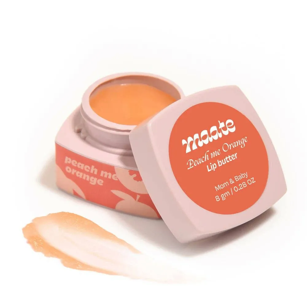 Maate Lip Butter | Packed with Vitamin C For Ultra Moisturized Lips | Enriched with Peach And Orange