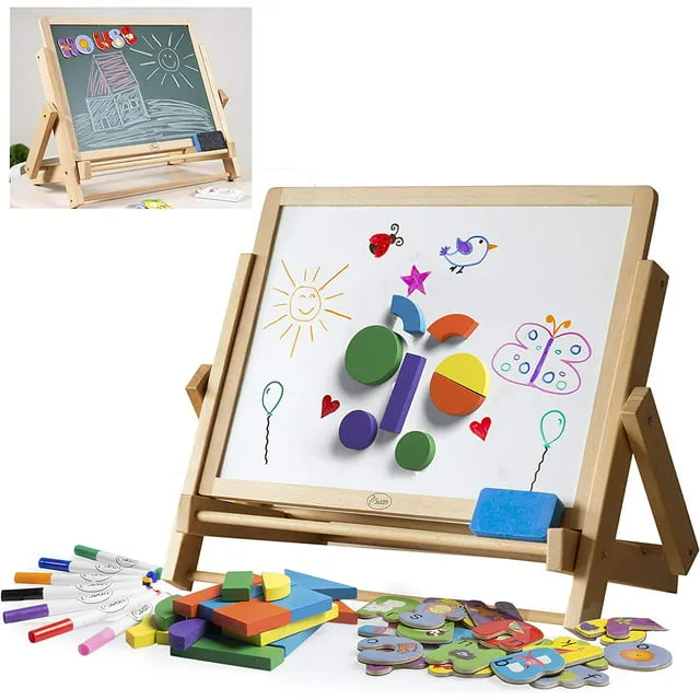 Double-Sided Tabletop Art Easel Activity Set for Kids