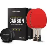 Carbon Ping Pong Paddle Elite Series Table Tennis Racket with Case